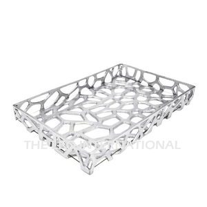 Classic Marble and Aluminum Serving <b>Tray</b> with Vintage Inspired Finished Durable and Excellent Choice for <b>Breakfast</b> - Product Image 6