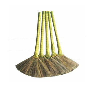 Balai en paille naturelle Eco2go Vietnam avec manche en plastique, poils doux, brosse de nettoyage écologique pour le sol domestique - Product Image 1