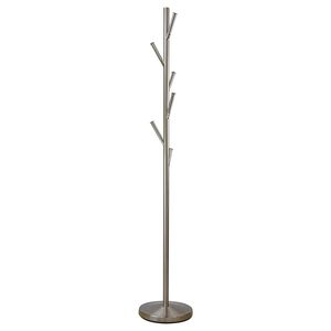 Modern Stainless Steel Coat Stand Floor Hanger Multi <b>Hook</b> Organizer Entryway Storage Durable Heavy Base Elegant Structure - Product Image 1