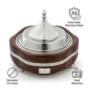 Elegante Juego de Ollas de Madera Arabescas Premium, de Lujo, Aisladas, Duraderas, con Revestimiento de Esmalte, Ecológicas, Aptas para Gas e Inducción, con Acabado Madre Perla - Product Image 4