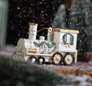 Ornements de Noël en fer Navidad Treno Di Natale Boules et cloches suspendues pour arbre et décoration de la maison - Product Image 4