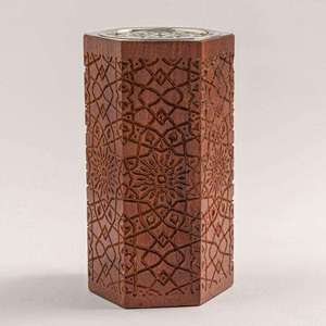 Quemador de incienso árabe de madera tallada a mano, quemador de carbón de lujo para decoración del hogar, Oriente Medio, regalo de lujo para Ramadán y Eid. - Product Image 5