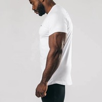 Erkek Bol Kesim Sportif Çevre Dostu Pamuklu Jersey Spor Salonu Tişörtü Hızlı Kuruyan Nefes Alabilen Fitness Antrenman Tişörtü Özelleştirilebilir Pakistan