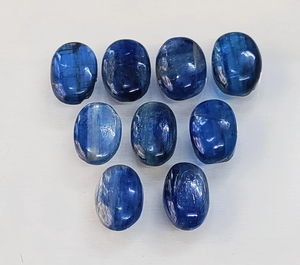 Pierre précieuse naturelle ovale en cyanite bleue de qualité AAA, cabochon 14*10 mm, pierre précieuse en vrac pour la fabrication de bijoux à prix de gros - Product Image 1