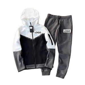 ชุดวอร์มแบบสลิมฟิตผ้าเทคฟลีซระบายอากาศดีไซน์ 2 in 1 สีสันตามสั่ง คุณภาพสูง โลโก้สั่งทำได้ ขายส่ง สำหรับทุกเพศ - Product Image 3