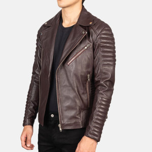 Wholesale <b>Men</b> Leather <b>Jacket</b> Customized Logo Spring <b>Lightweight</b> Breathable High Street Style <b>Men's</b> <b>Jackets</b> - Product Image 2