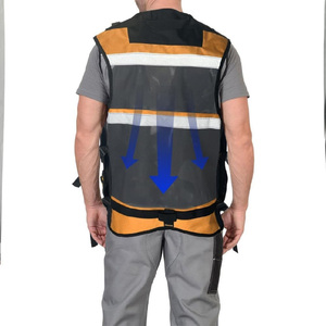 High Visibility Reflective Safety <b>Utility</b> <b>Vest</b> Men 100% Polyester Breathable Workwear OEM Custom Construction <b>Vest</b> - Product Image 3