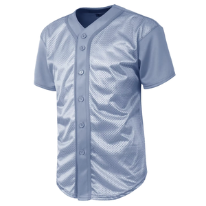 Camiseta de Béisbol con Cuello en V para Hombre, Manga Corta, Transpirable, de Malla, Color Sólido, Cierre de Botones, Corte Regular, Ropa Deportiva para Adultos - Product Image 5