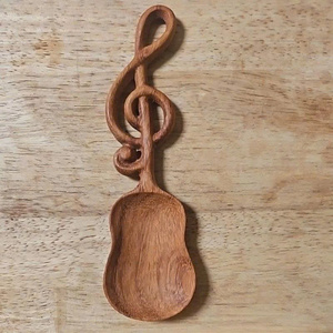 New Music Note Wooden <b>Spoon</b> Handmade Red Wood Music Note Wooden <b>Spoon</b> Eco Friendly Wooden <b>Spoon</b> Vietnam <b>Small</b> Wood Scoop Bamboo - Product Image 6