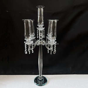 <span class=keywords><strong>Chandelier</strong></span> à 5 bras en cristal, centre de table de mariage, <span class=keywords><strong>bougeoir</strong></span> en verre hurricane, autres décorations de mariage - Product Image 3