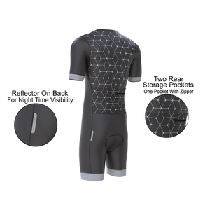 Combinaison de triathlon réversible à manches longues pour homme, taille plus, respirante, à compression, séchage rapide, pour la compétition de triathlon - Product Image 4