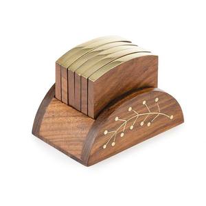 Wooden Luxury Solid <b>Drink</b> <b>Coasters</b> for Tea Coffee Cups Heat Resistant Handmade <b>Coaster</b> Set for Home Wedding Daily Use - Product Image 1