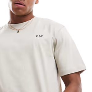 Camiseta de Manga Corta con Cuello Redondo y Logotipo de GAC Estampado en la Parte Delantera para Hombre, Corte Regular, Informal, 100% Algodón, Talla 4XL - Product Image 3