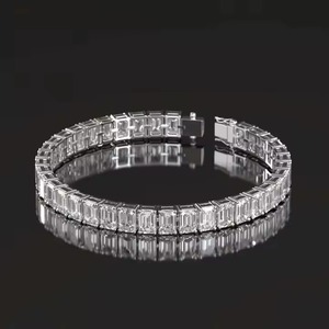 Lab Grown Diamond Tennis <b>Bracelet</b> for Women, Emerald Cut Diamond Tennis <b>Bracelet</b>,14K Solid Gold Diamond Women's <b>Bracelet</b> - Product Image 5