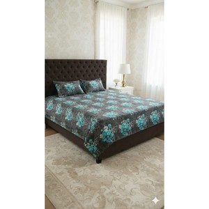 Juego de Sábanas Ajustables de 4 Piezas, Estilo Imperial Americano, Tamaño King (108x108 Pulgadas), Mezcla de Algodón Premium para Hogar u Hotel - Product Image 1
