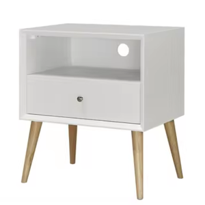 Modern Minimalist White Nightstands Solid <b>Wooden</b> with Good Prices for Apartment and Bedroom Use From Central Java - Product Image 3