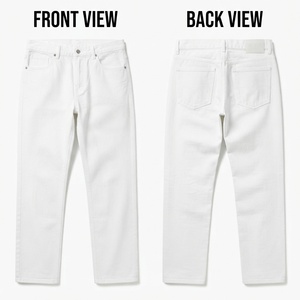 Jean en denim brodé écologique pour homme, 100 % coton pur, respirant, séchage rapide, prix abordable, vente en gros - Product Image 1