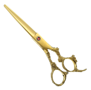 Tijeras de Peluquería de Acero Inoxidable Chapadas en Oro para Diestros, Nuevo Diseño para Peluquería - Product Image 2