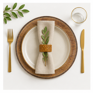 Handcrafted Eco-Friendly Round Mango Wood Charger <b>Plate</b> Rustic Farmhouse Style <b>Decorative</b> Underplate for Luxury Wedding & Hotel - Product Image 2