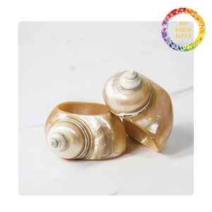 Porte-serviettes moderne de luxe en coquillage naturel, écologique et durable, support en forme de coquille de conque pour décoration nautique de salle de bain et de maison - Product Image 4