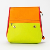 Nouvel arrivage de sacs à dos occidentaux élégants en cuir véritable recyclé multicolore couleur arc-en-ciel pour femmes sacs à dos d'épaule de taille idéale