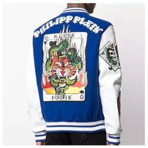 Veste bomber courte en similicuir style Letterman, veste de cheerleader personnalisée avec broderie personnalisée - Product Image 3