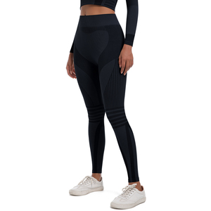Leggings de Yoga para Mujer con Logotipo Personalizado, Cintura Alta, Costuras en Contraste, Secado Rápido, Elásticos en 4 Direcciones, para Gimnasio y Fitness - Product Image 1