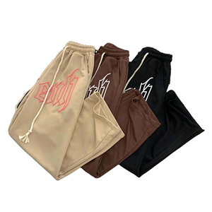 Custom Design Anti-wrinkle Plain Dyed <b>Material</b> Track Pant Oversize Baggy Sweat Pant & Man Trouser - Product Image 5