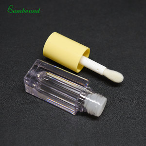 Wholesale Sambound Custom Lip Gloss Tube 4.4ml Cute Cap Square Transparent PET Eco-Friendly Cosmetic Packaging Bottle Printed - Product Image 4