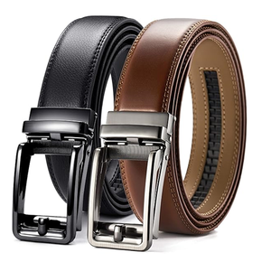 Cinturón Clásico Vintage de Cuero Vacuno para Hombre, Cinturón de Vestir de Cuero Genuino con Nuevas Hebillas de Acero, Logotipo Personalizado Impreso - Product Image 3