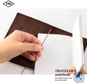 Made in Japan Travelers Notebook Passport Size Genuine <b>Leather</b> Refillable Journal Retro Travel Diary Pocket 60 Sheets Gift - Product Image 3