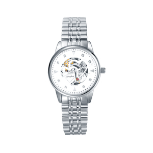 Reloj Mecánico Automático de Lujo para Mujer |   Reloj de pulsera para mujer con esfera dorada y diseño de esqueleto, resistente al agua - Product Image 2