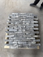 Mur extérieur moderne décoratif brique de récupération antique extérieur gris mince carreaux de placage de brique avec filet