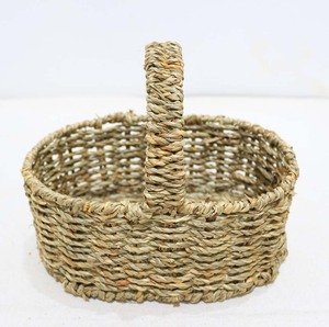Petit panier à fleurs rustique écologique multifonctionnel à long manche tressé, cadeau pour mariages, fleurs artificielles polyvalentes - Product Image 6
