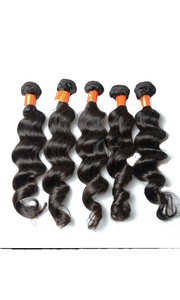 Cheveux indiens Remy 100% vierges, doux et non traités, cuticules alignées, cheveux de temple provenant d'un seul donneur, style double trame, ondulation Water Wave - Product Image 2