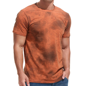 Silk/Cotton Sublimation Front Logo Men's Short Sleeve Eco-Friendly Breathable Fitness Gym Quick Dry T-Shirt Custom OEM - Product Image 5