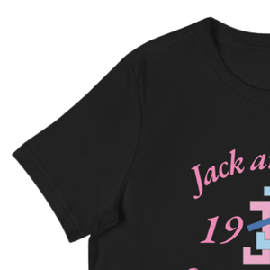 T-shirt noir décontracté pour femme avec lettres graphiques roses, col rond, en coton doux, manches courtes, vêtement de mode décontracté. 5rz - Product Image 4