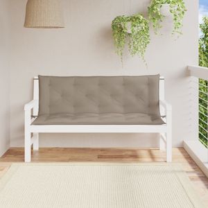 Juego de 2 Cojines para Banco de Jardín de Tela Oxford Color Taupe, 100% Poliéster, Duraderos y Elegantes - Product Image 1