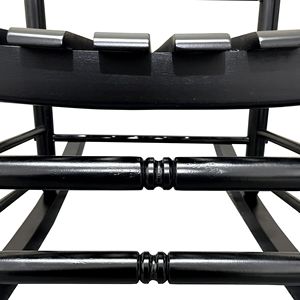 Sedia a Dondolo Nera per Adulti, Ideale per Balconi e Verande, Seduta Confortevole per Spazi Esterni - Product Image 6