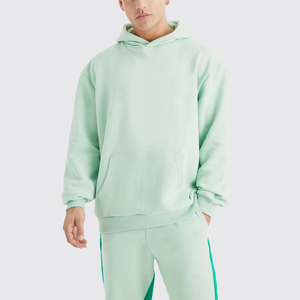 Survêtement personnalisé pour homme, pantalon évasé, style vintage, délavé à l'acide, effet soleil, imprimé en relief, 100% coton - Product Image 2