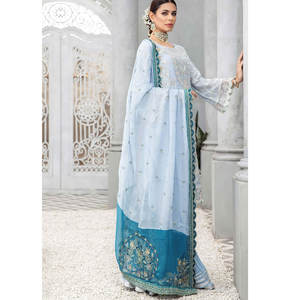 Costumes pakistanais Gharara Sharara 3 pièces pour créateurs de mode, disponibles en gros, prêts à porter - Product Image 6