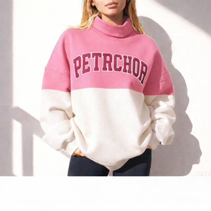 Sweat-shirt réversible personnalisé pour femme, col montant, en molleton bouclette, avec logo frontal, éco-responsable, idéal pour l'automne - Product Image 2