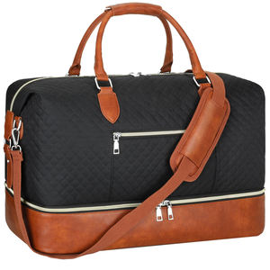 Sac de voyage en cuir de vachette, style personnalisé, sac de voyage en toile - Product Image 1