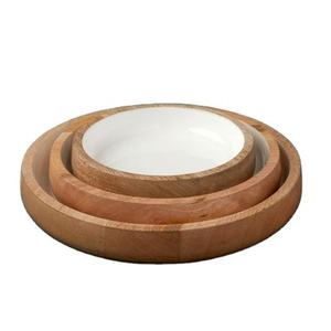 Bol décoratif en bois de manguier pour le Ramadan, imprimé émail, pour les collations de l'iftar et les fournitures de jeûne - Product Image 5