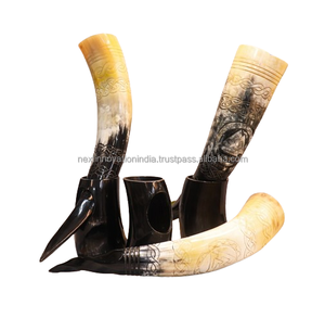 Wholesale Hand polished Natural <b>Viking</b> Drinking <b>Horn</b> Beer Mugs Premium Quality <b>Viking</b> <b>Horn</b> Mug - Product Image 3