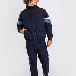 Conjunto deportivo personalizado para hombre, chaqueta cortavientos de nailon y pantalones deportivos con cremallera, chándal cortavientos para hombre - Product Image 1