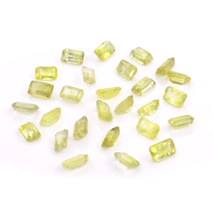 พลอยแซฟไฟร์สีเหลืองธรรมชาติจากกรุงเทพฯ ทรงแปดเหลี่ยมเจียระไนขนาด 3x5 มม. พลอยแซฟไฟร์สีเหลืองธรรมชาติแบบเจียระไนสำหรับทำเครื่องประดับ - Product Image 3
