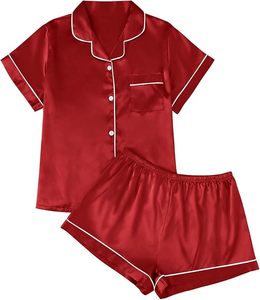 Pyjama pour femmes, printemps, été, automne, hiver, personnalisé, robe de nuit, longueur genoux, manches courtes, pyjama à motifs de dessins animés, 3XL, 100% polyester - Product Image 6