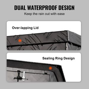 Aluminum Alloy Heavy Duty Trailer Tongue <b>Box</b> Diamond Plate <b>Tool</b> Chest with Lock Keys for <b>Storage</b> and Utilization - Product Image 4