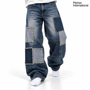 Custom mens distressed <b>jeans</b> Wholesale mens distressed <b>jeans</b> Vintage <b>jeans</b> Cotton Low MOQ Streetwear - Product Image 2
